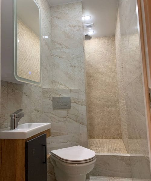ремонт ванной комнаты с мозаикой